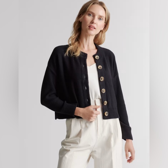 Quince Sweaters - NWT Quince 100% Organic Cotton Cropped Cardigan